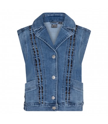 Indian bluejeans Denim Gilet Embroidery