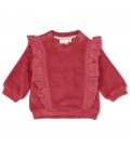 Feetje Sweater ruches velours rib - You're So Sweet