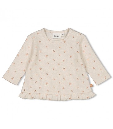 Feetje Longsleeve rib AOP - Little Rosebud