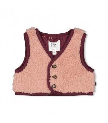 Feetje Bouclé gilet - Blooming Meadow